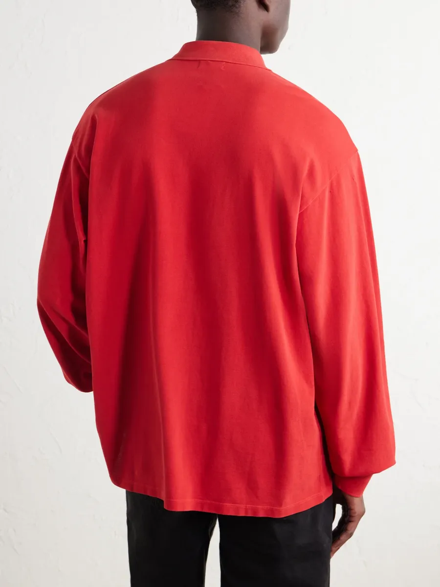 John Elliott Oversized Cotton-Piqué Polo Shirt - Men | Thumbnail 4 John Elliott Oversized Cotton-Piqué Polo Shirt - Men | Thumbnail 4