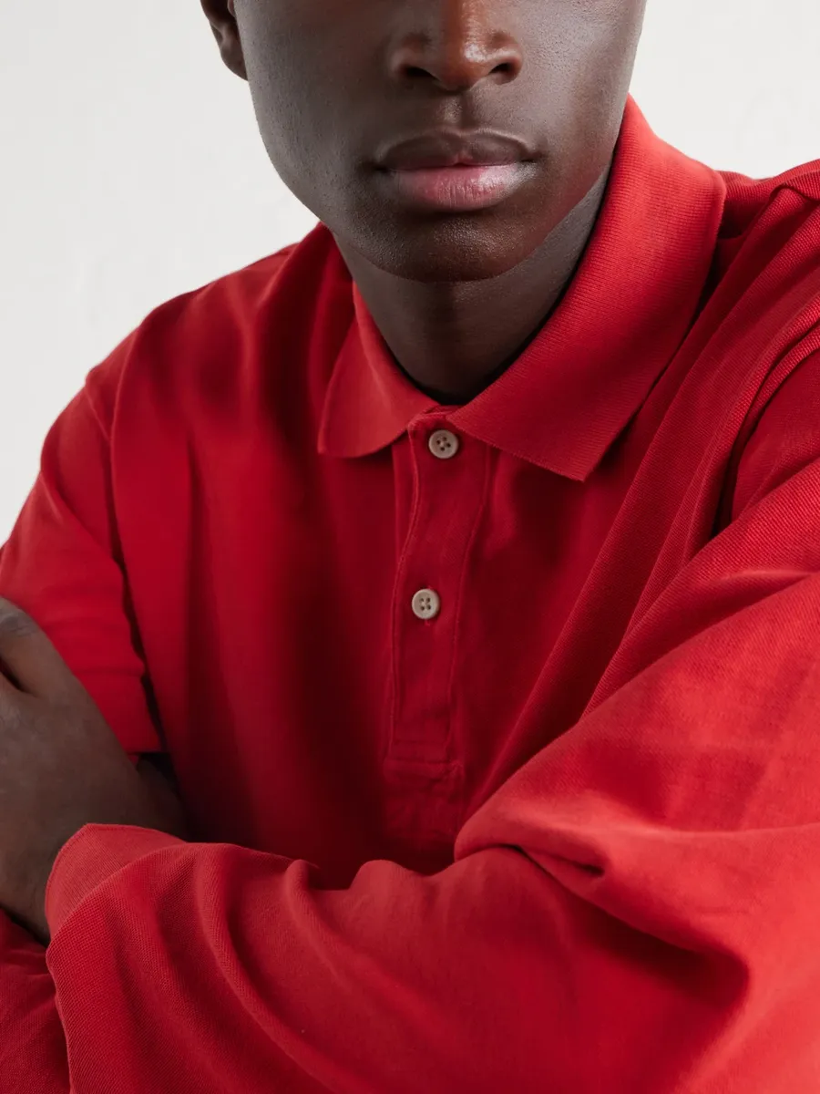 John Elliott Oversized Cotton-Piqué Polo Shirt - Men | Thumbnail 5 John Elliott Oversized Cotton-Piqué Polo Shirt - Men | Thumbnail 5