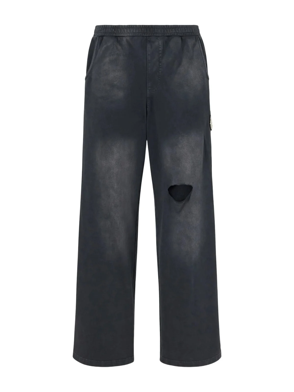424 Wide-Leg Striped Distressed Cotton-Jersey Sweatpants - Men