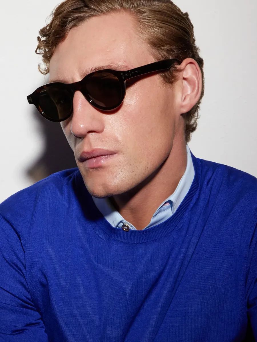 Tom Ford Oliver 02 Round-Frame Acetate Sunglasses - Men | Thumbnail 2 Tom Ford Oliver 02 Round-Frame Acetate Sunglasses - Men | Thumbnail 2