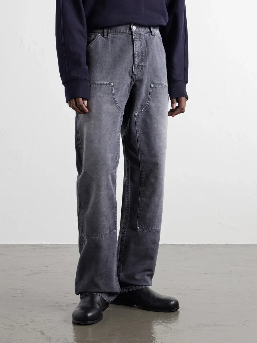 John Elliott Desert Snow Straight-Leg Paint-Splattered Cotton-Canvas Trousers - Men | Thumbnail 3