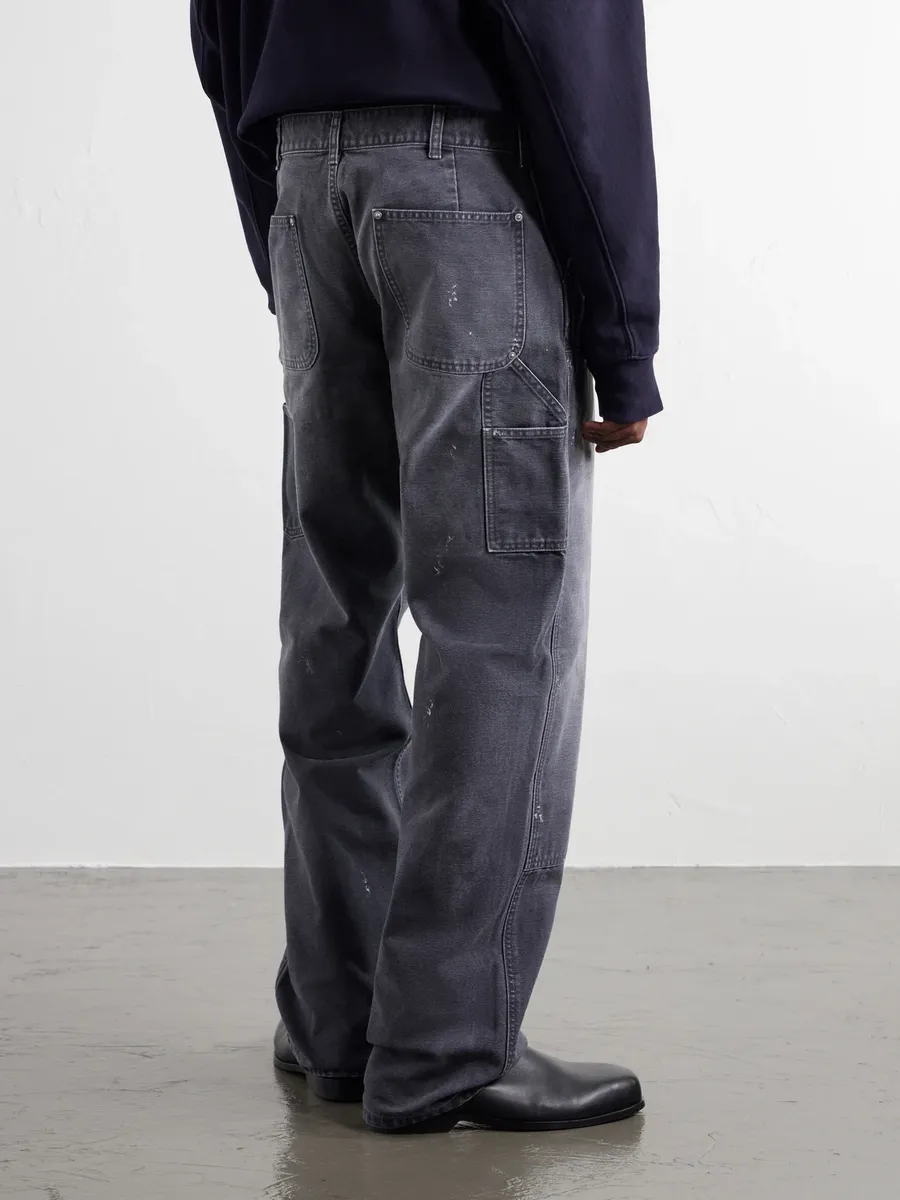 John Elliott Desert Snow Straight-Leg Paint-Splattered Cotton-Canvas Trousers - Men | Thumbnail 4