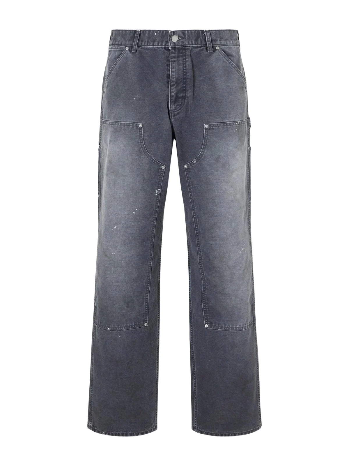 Desert Snow Straight-Leg Paint-Splattered Cotton-Canvas Trousers - Men