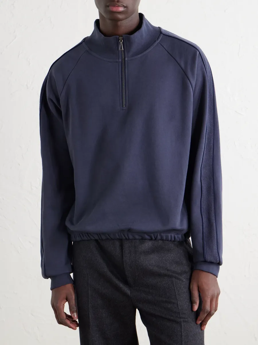 John Elliott Cotton-Jersey Half-Zip Sweatshirt - Men | Thumbnail 3 John Elliott Cotton-Jersey Half-Zip Sweatshirt - Men | Thumbnail 3