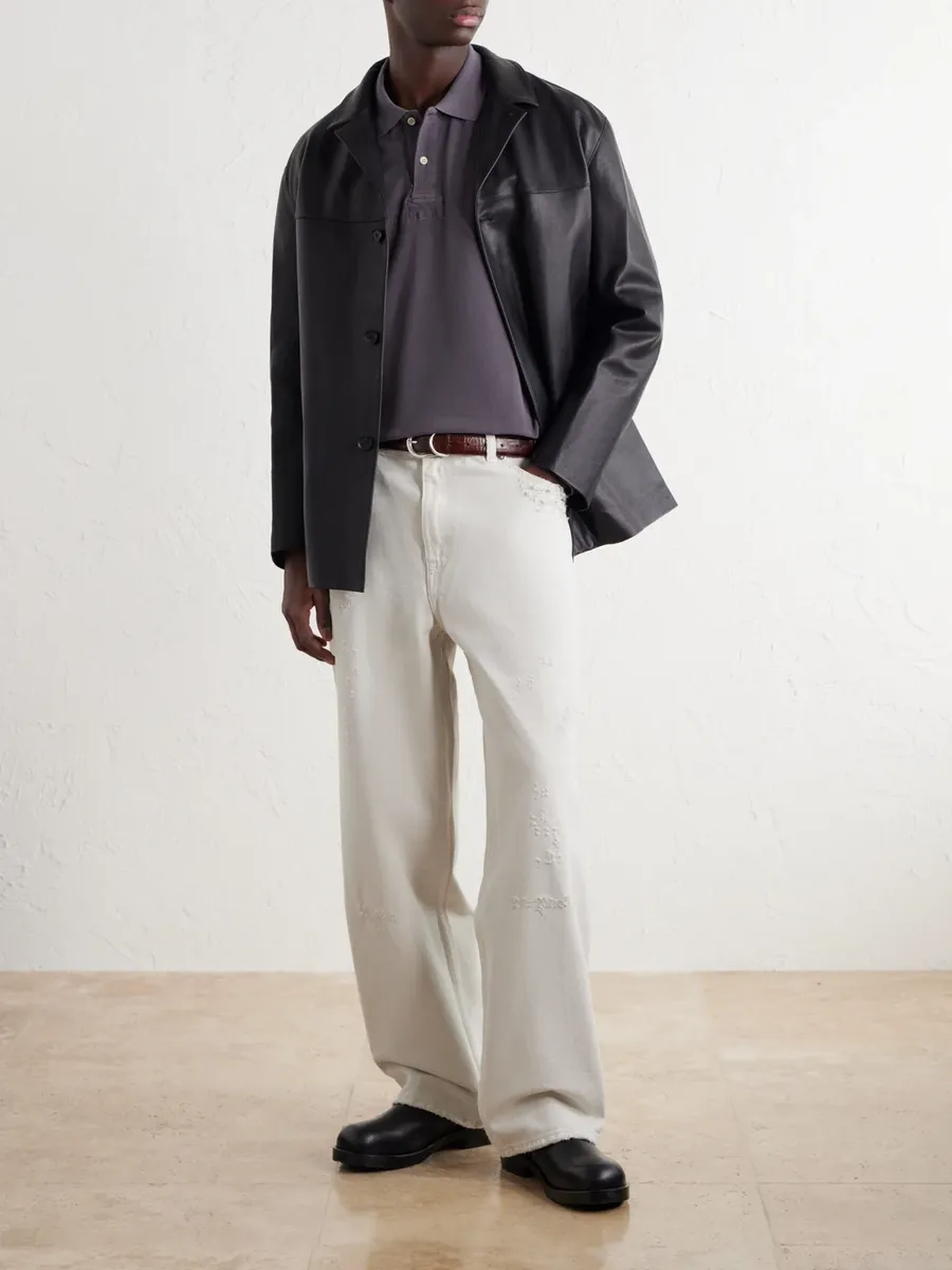 John Elliott Oversized Cotton-Piqué Polo Shirt - Men | Thumbnail 2 John Elliott Oversized Cotton-Piqué Polo Shirt - Men | Thumbnail 2