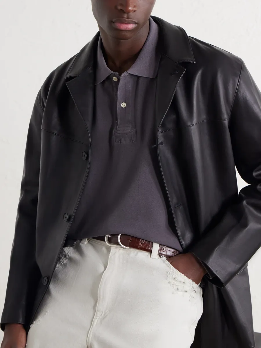 John Elliott Oversized Cotton-Piqué Polo Shirt - Men | Thumbnail 5 John Elliott Oversized Cotton-Piqué Polo Shirt - Men | Thumbnail 5