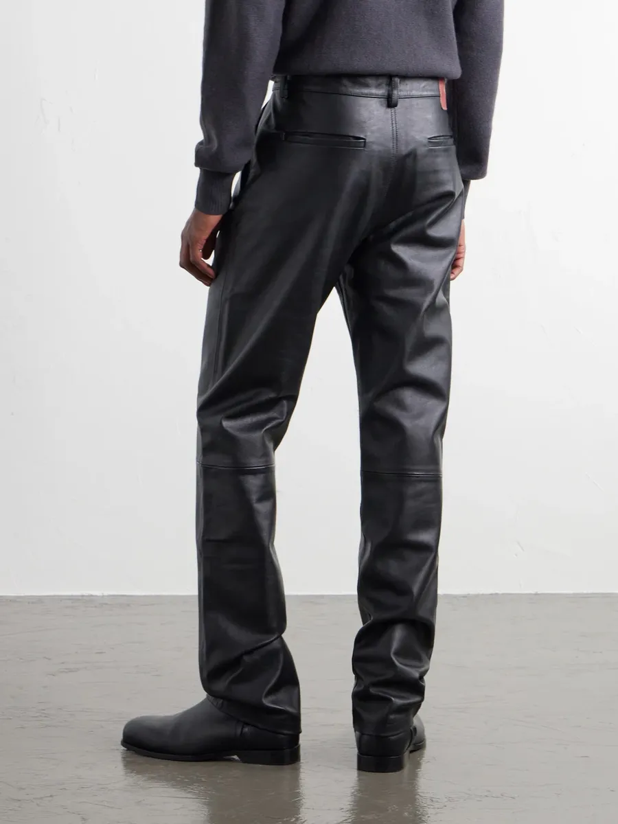 424 Straight-Leg Panelled Leather Trousers - Men | Thumbnail 4 424 Straight-Leg Panelled Leather Trousers - Men | Thumbnail 4