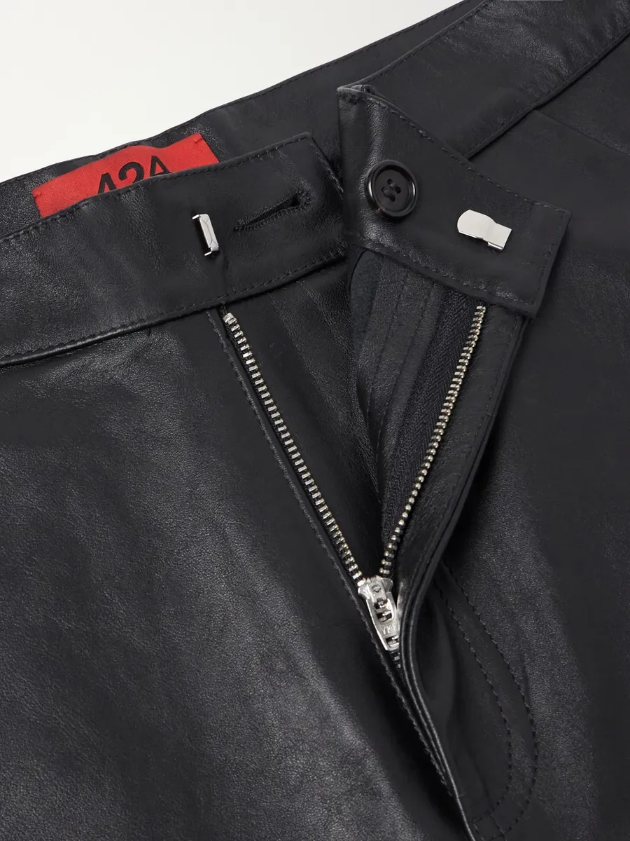 424 Straight-Leg Panelled Leather Trousers - Men | Thumbnail 6 424 Straight-Leg Panelled Leather Trousers - Men | Thumbnail 6