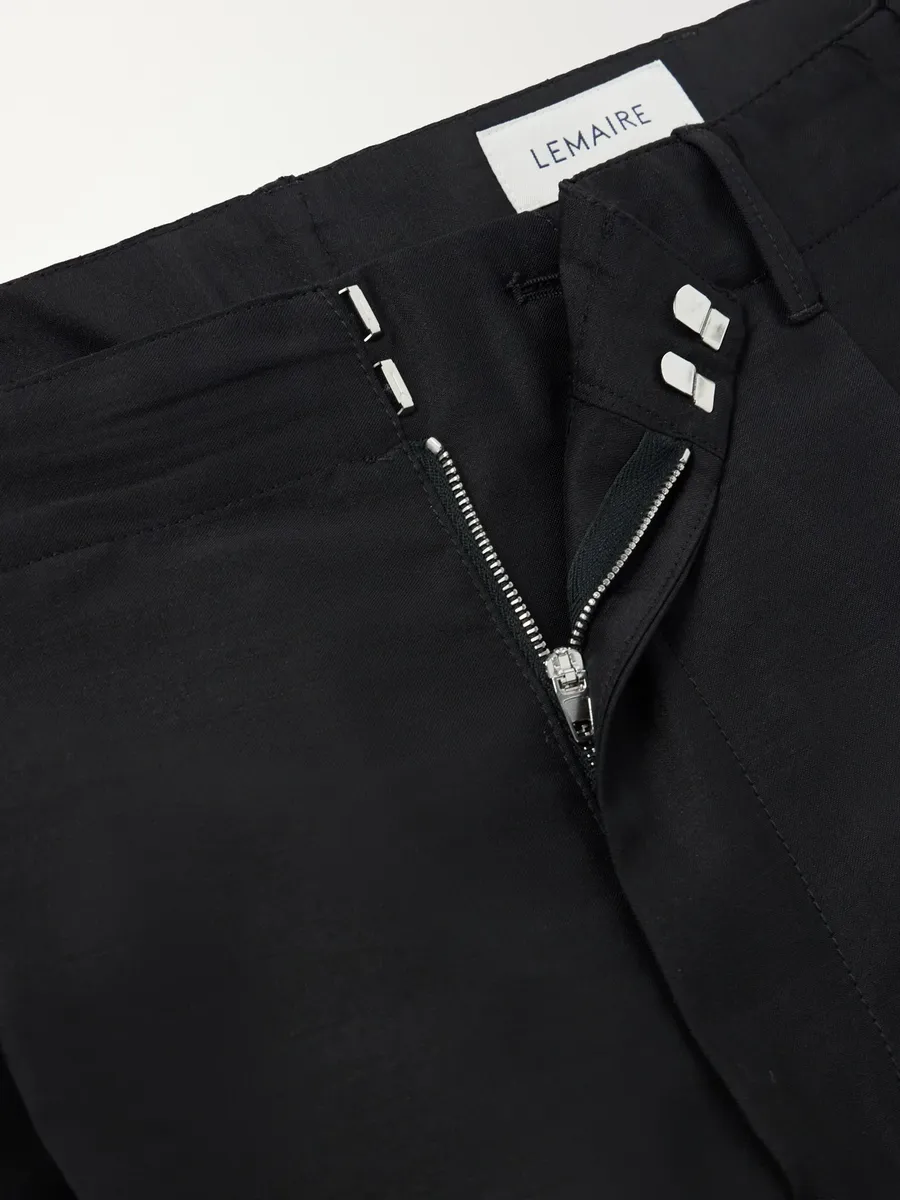 Lemaire Wide-Leg Pleated Wool-Blend Twill Trousers - Men | Thumbnail 6