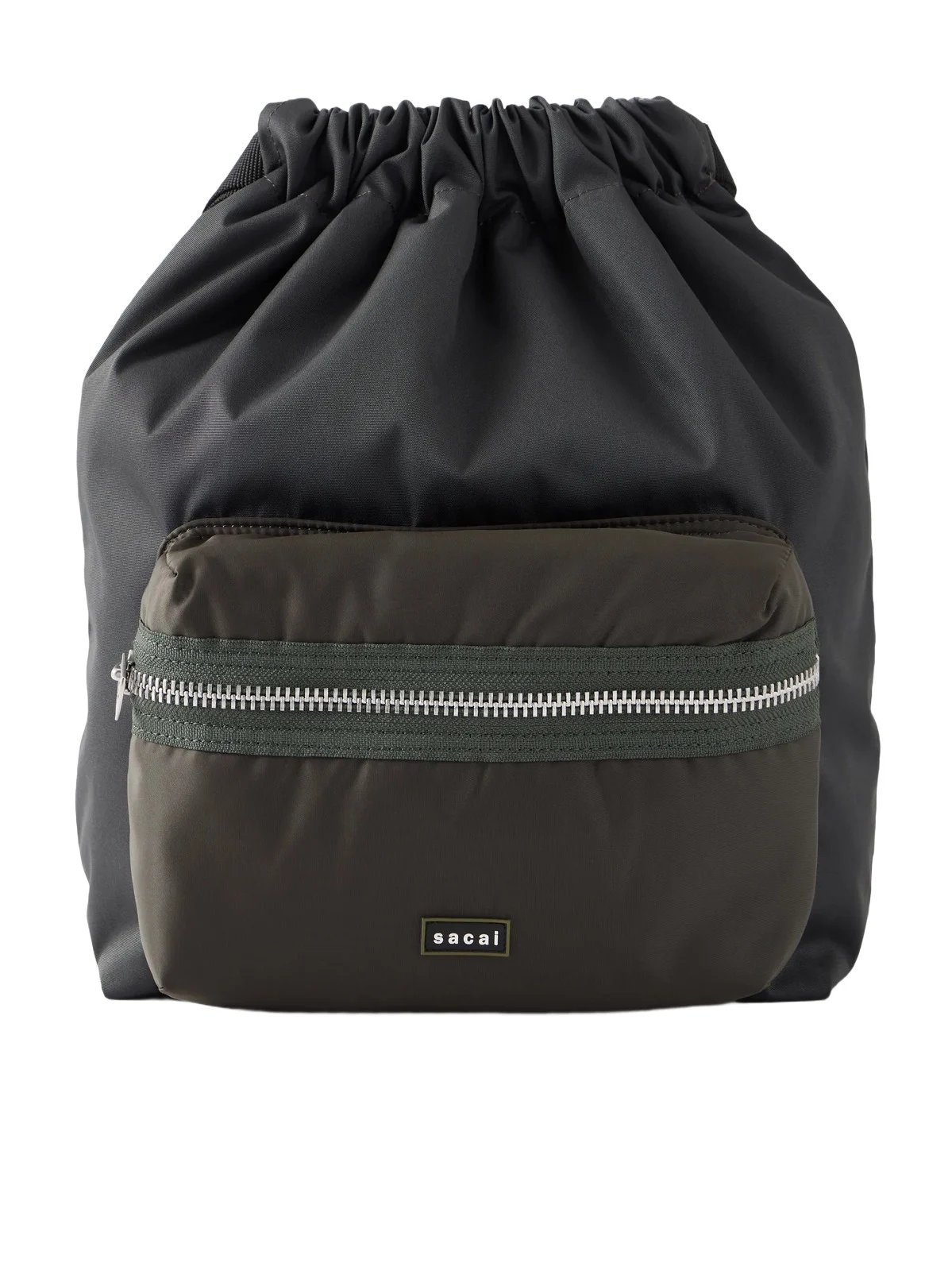 Sacai Logo-Appliquéd Shell Drawstring Backpack - Men