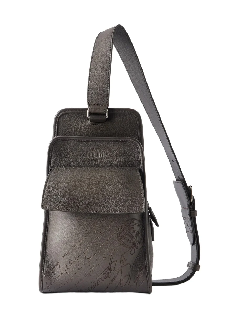 Berluti Périple Logo-Debossed Scritto Full-Grain Leather Pouch - Men