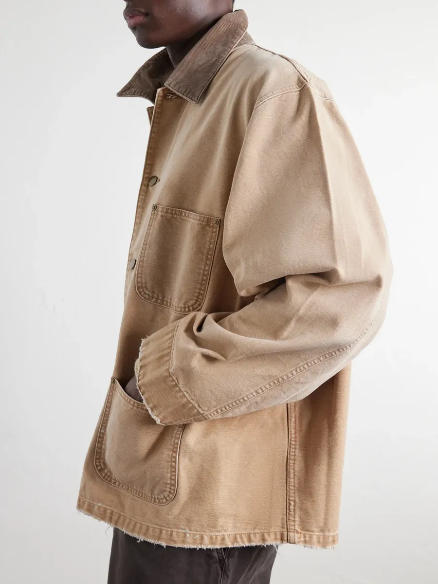 John Elliott Desert Snow Distressed Denim Jacket - Men | Thumbnail 5