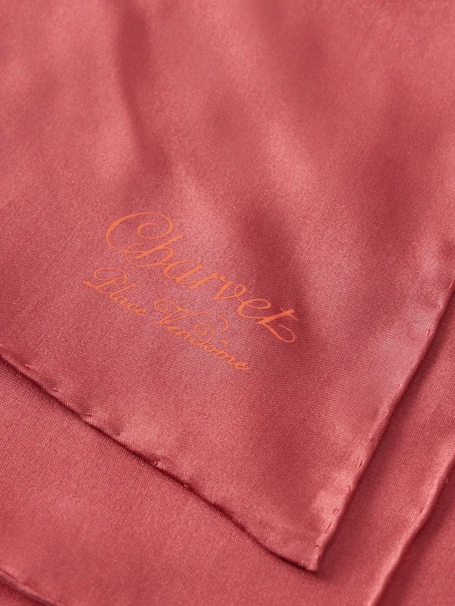 Charvet Logo-Print Silk-Twill Pocket Square - Men | Thumbnail 4