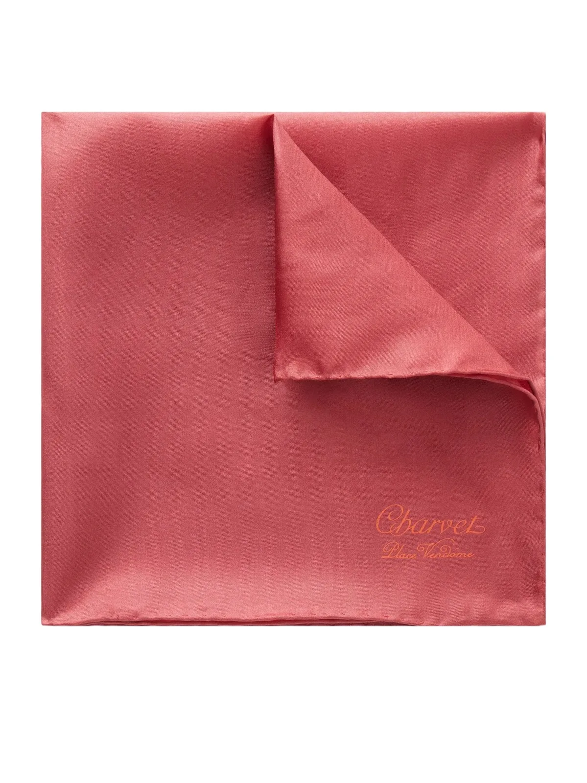 Charvet Logo-Print Silk-Twill Pocket Square - Men