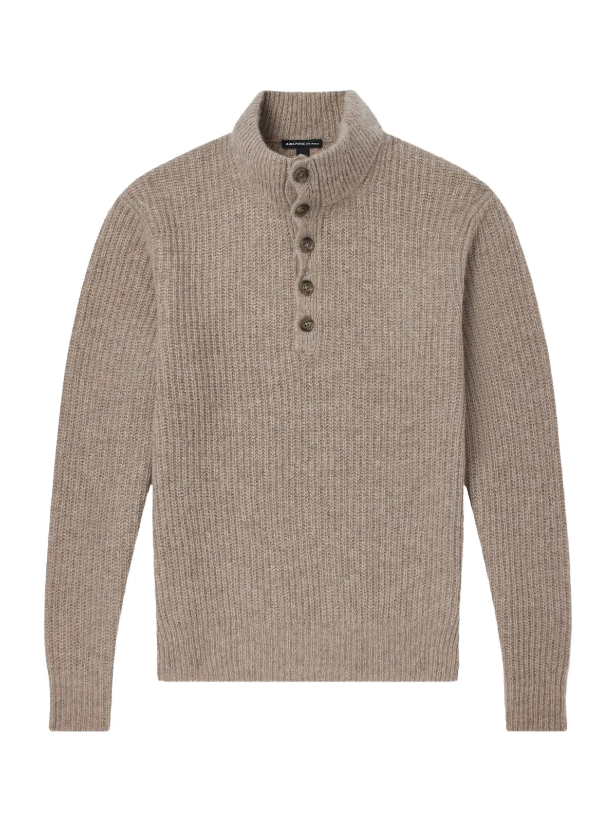 James Perse Ribbed Cashmere Polo Sweater - Men