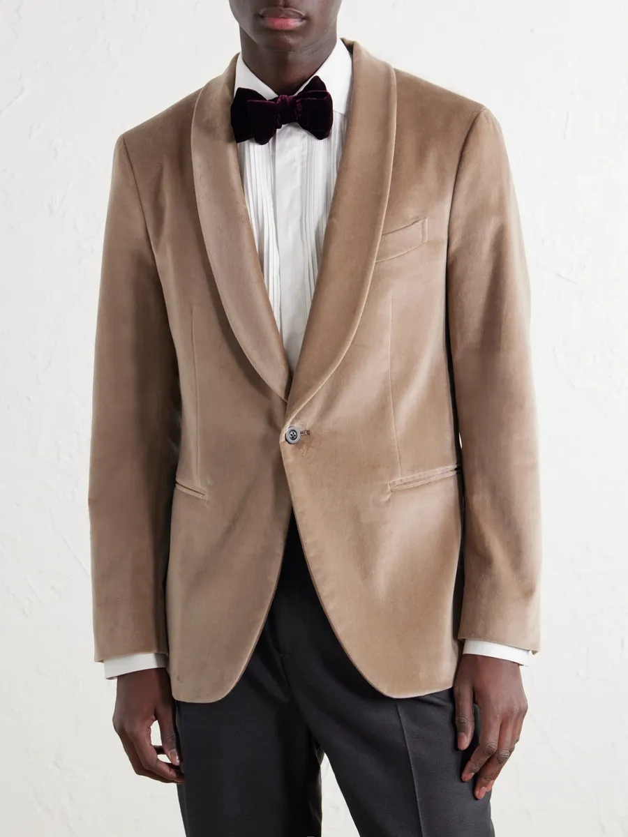 Boglioli Shawl-Collar Cotton-Blend Velvet Tuxedo Jacket - Men | Thumbnail 3 Boglioli Shawl-Collar Cotton-Blend Velvet Tuxedo Jacket - Men | Thumbnail 3