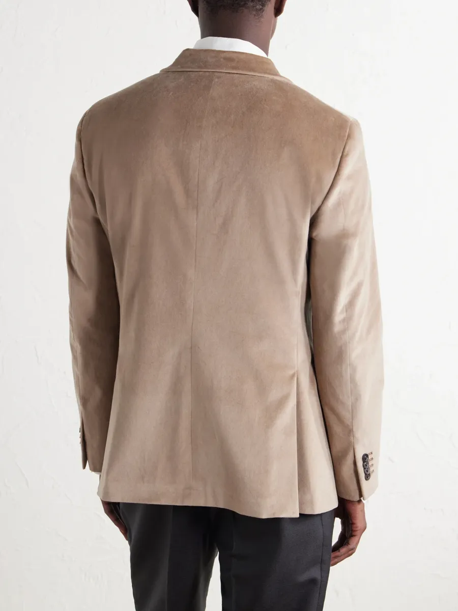 Boglioli Shawl-Collar Cotton-Blend Velvet Tuxedo Jacket - Men | Thumbnail 4 Boglioli Shawl-Collar Cotton-Blend Velvet Tuxedo Jacket - Men | Thumbnail 4