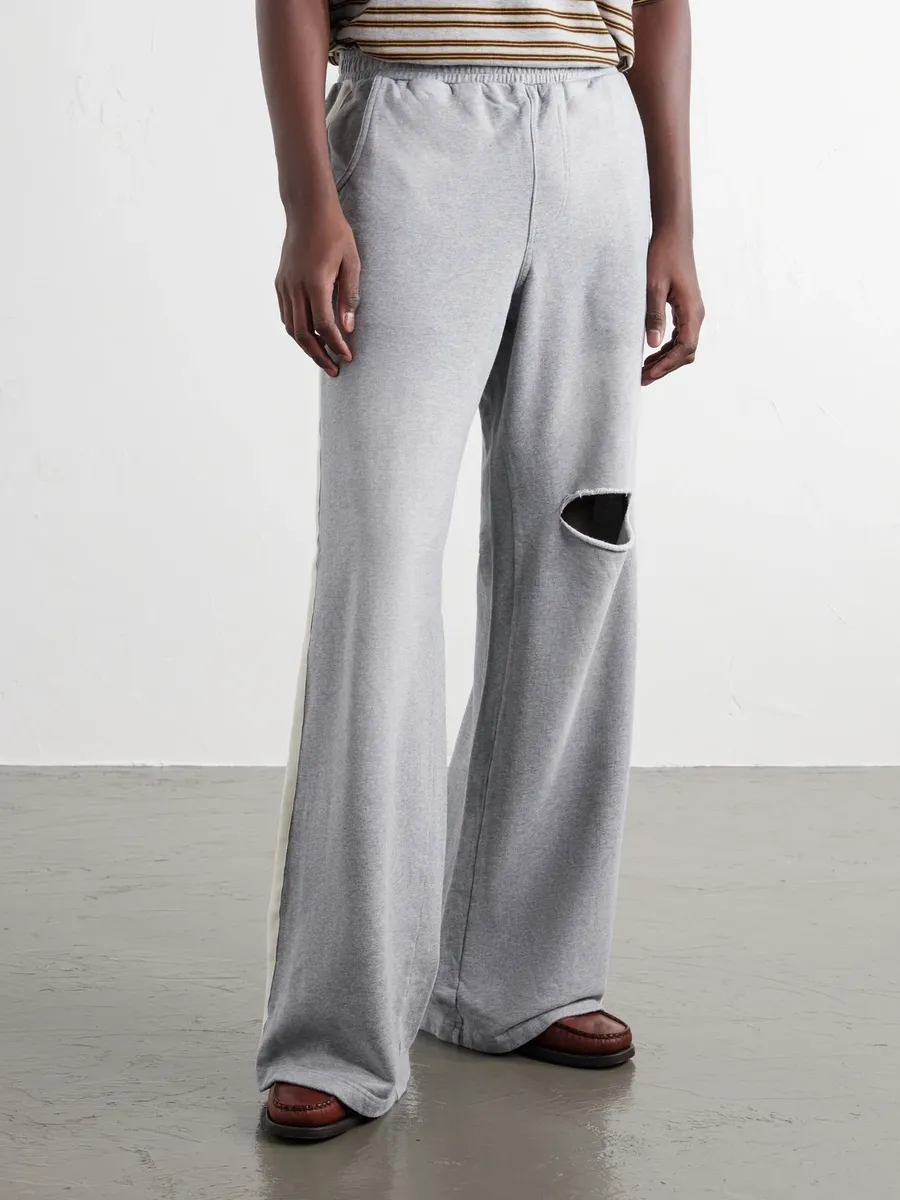 424 Wide-Leg Distressed Cotton-Jersey Sweatpants - Men | Thumbnail 3