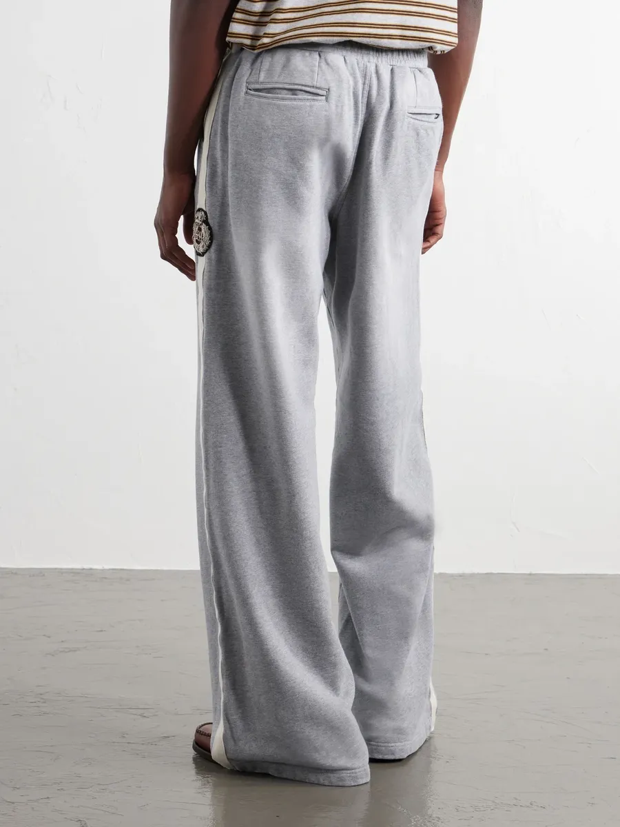 424 Wide-Leg Distressed Cotton-Jersey Sweatpants - Men | Thumbnail 4
