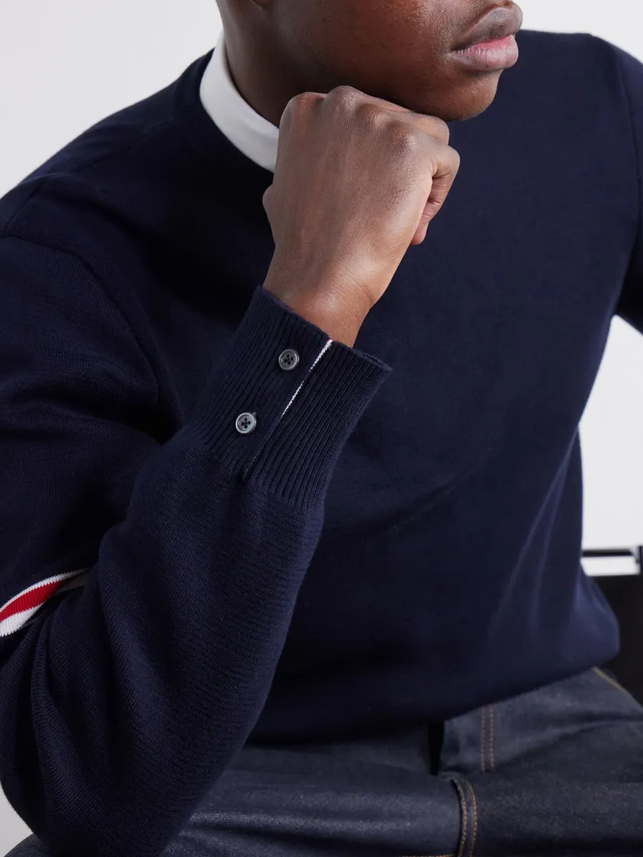 Thom Browne Striped Cotton Sweater - Men | Thumbnail 5 Thom Browne Striped Cotton Sweater - Men | Thumbnail 5