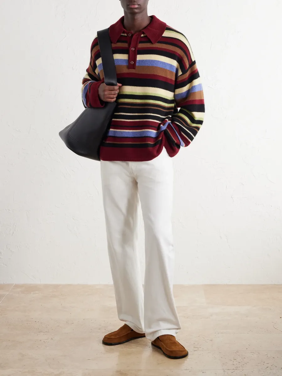 The Elder Statesman Dume Rugby Cashmere Polo Sweater - Men | Thumbnail 2 The Elder Statesman Dume Rugby Cashmere Polo Sweater - Men | Thumbnail 2