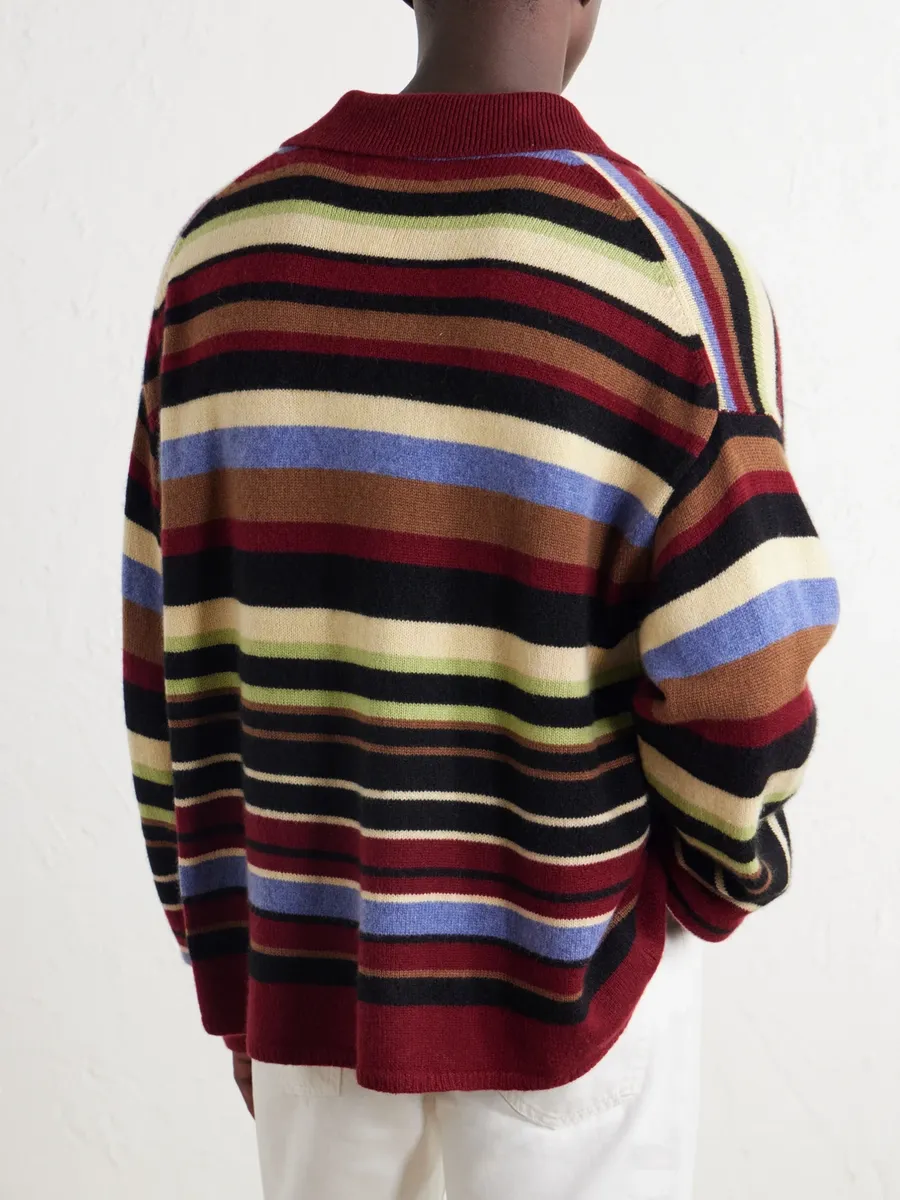 The Elder Statesman Dume Rugby Cashmere Polo Sweater - Men | Thumbnail 4 The Elder Statesman Dume Rugby Cashmere Polo Sweater - Men | Thumbnail 4