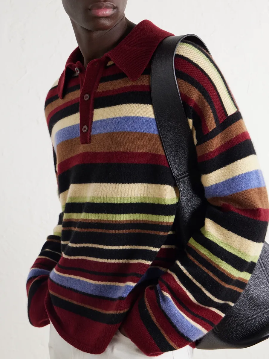The Elder Statesman Dume Rugby Cashmere Polo Sweater - Men | Thumbnail 5 The Elder Statesman Dume Rugby Cashmere Polo Sweater - Men | Thumbnail 5