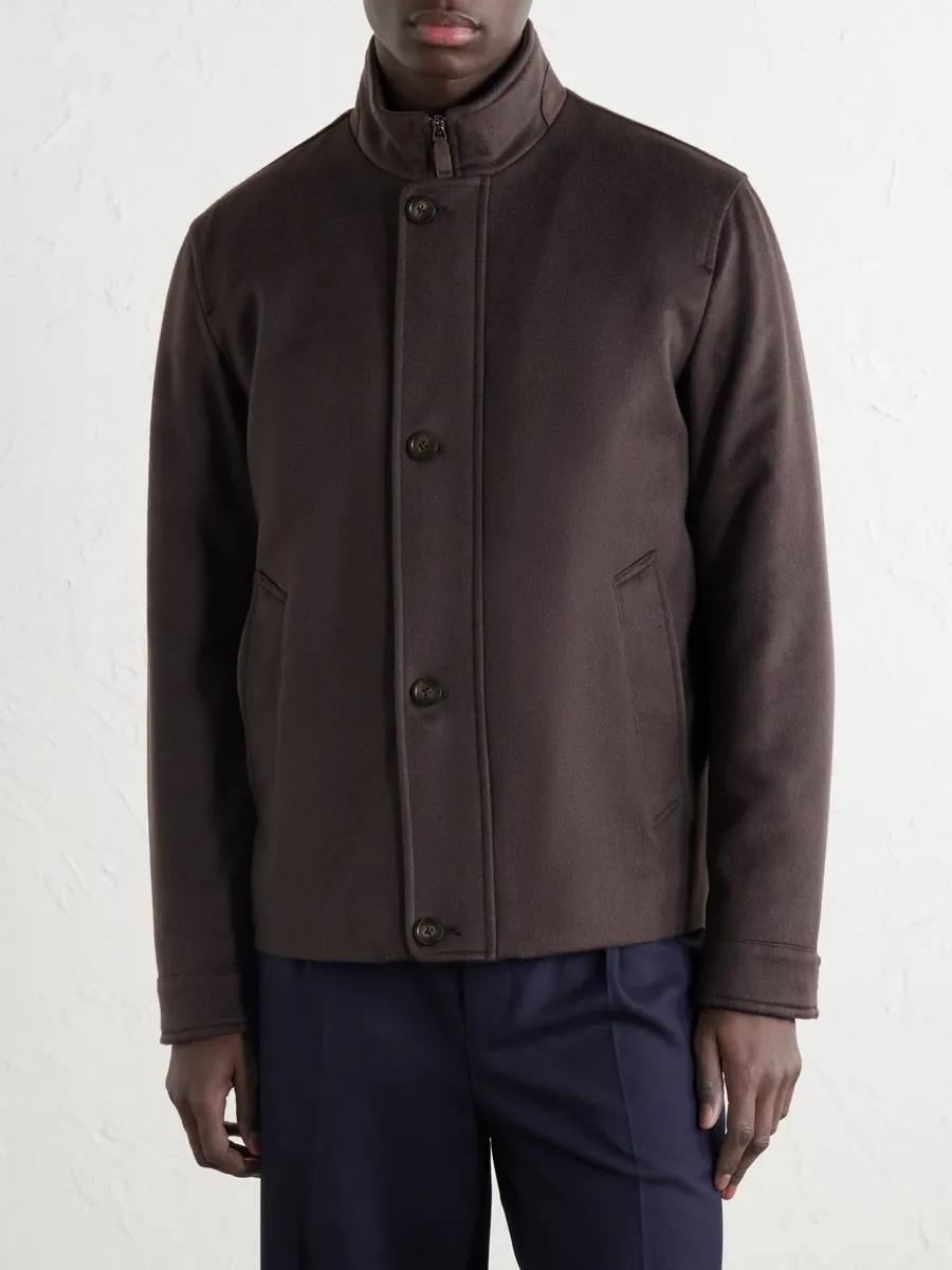 HERNO Padded Brushed Cashmere-Felt Blouson Jacket - Men | Thumbnail 3