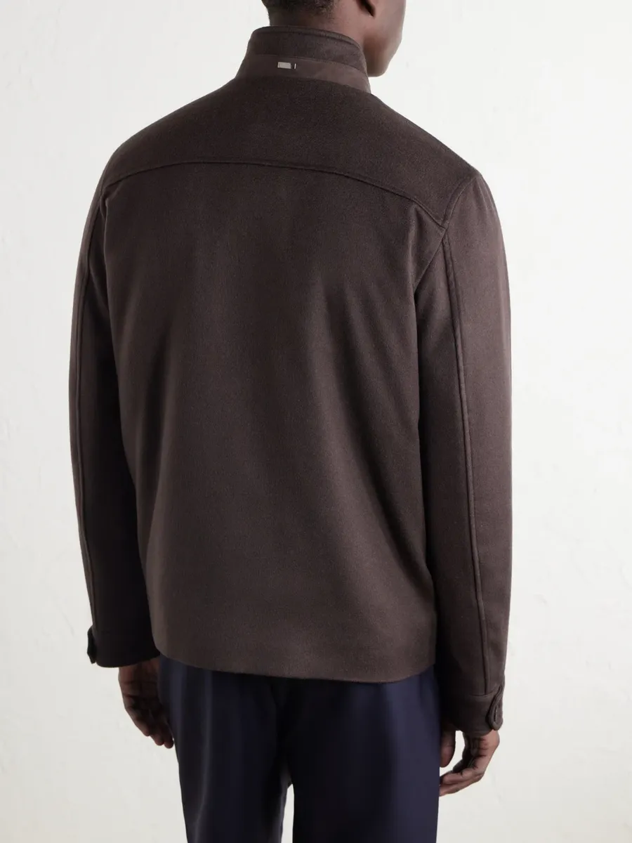 HERNO Padded Brushed Cashmere-Felt Blouson Jacket - Men | Thumbnail 4