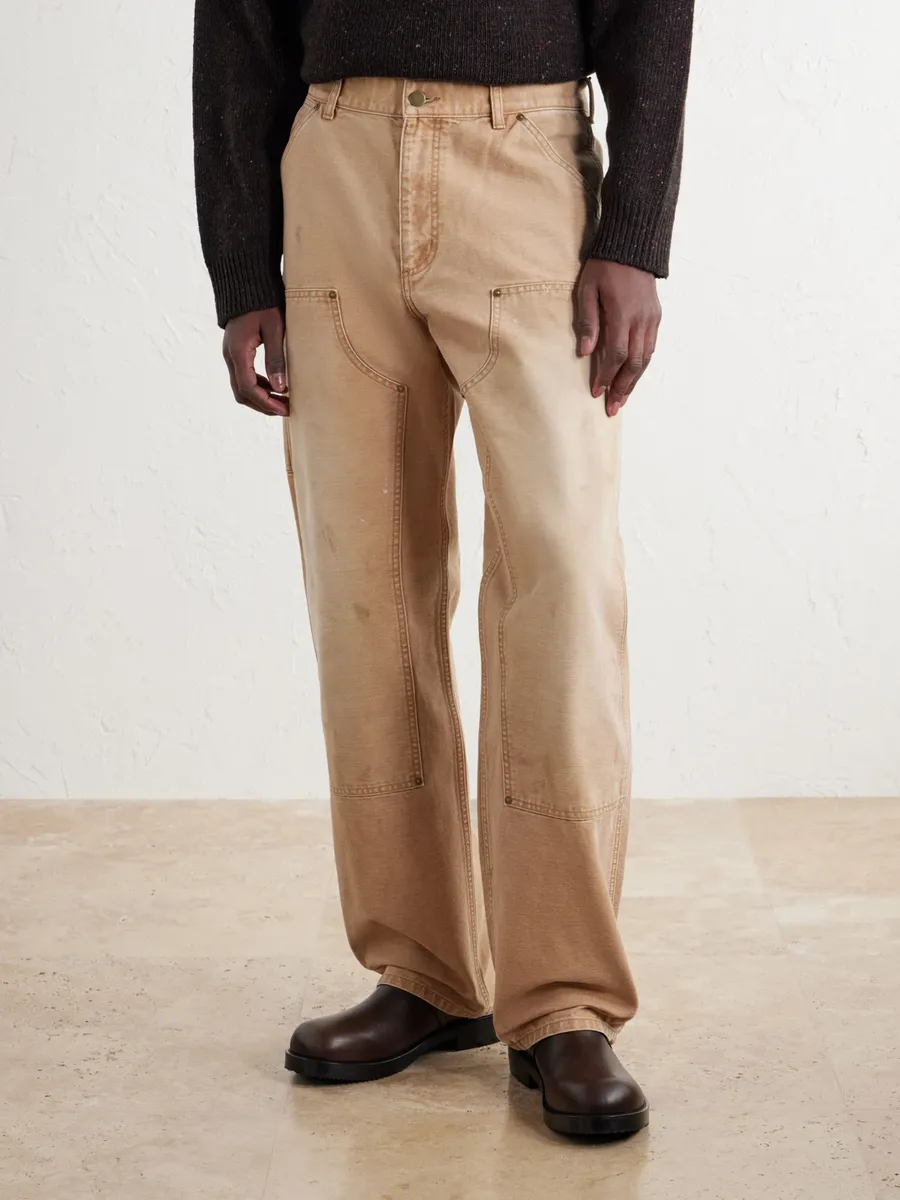 John Elliott Desert Snow Straight-Leg Paint-Splattered Cotton-Canvas Trousers - Men | Thumbnail 3