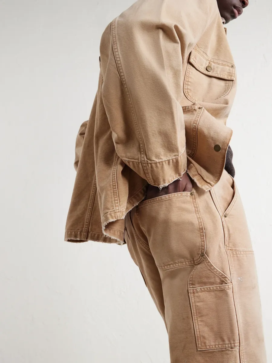 John Elliott Desert Snow Straight-Leg Paint-Splattered Cotton-Canvas Trousers - Men | Thumbnail 5