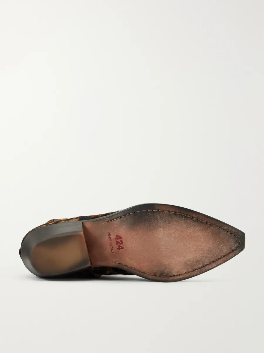 424 Leopard-Print Calf-Hair Chelsea Boots - Men | Thumbnail 3