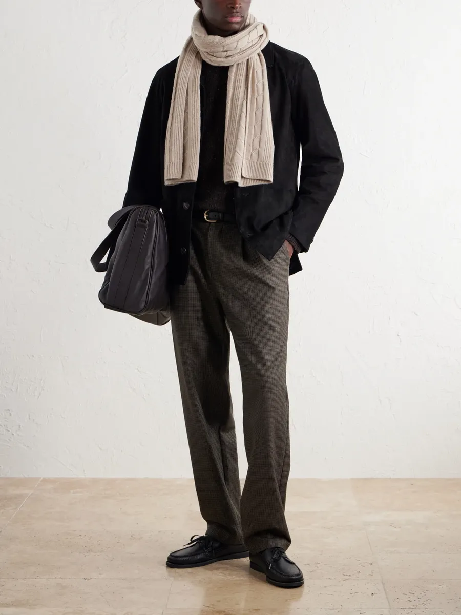 Zegna Cable-Knit Cashmere Scarf - Men | Thumbnail 2 Zegna Cable-Knit Cashmere Scarf - Men | Thumbnail 2