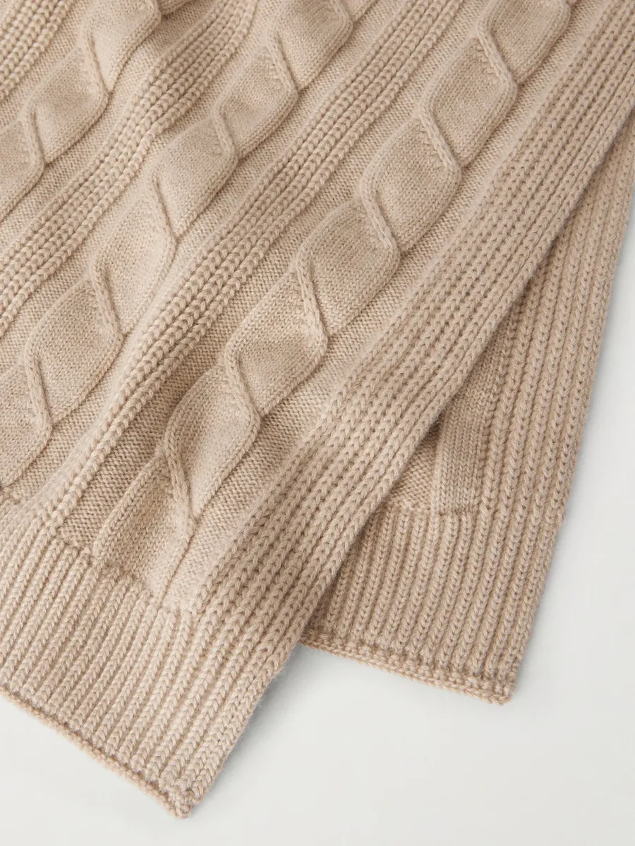 Zegna Cable-Knit Cashmere Scarf - Men | Thumbnail 4 Zegna Cable-Knit Cashmere Scarf - Men | Thumbnail 4