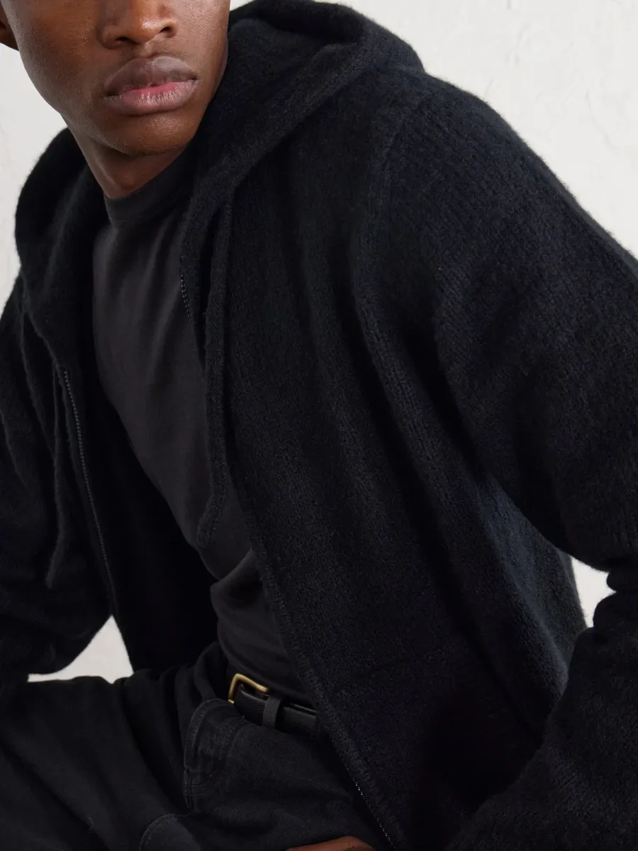 James Perse Ribbed Cashmere Zip-Up Hoodie - Men | Thumbnail 5 James Perse Ribbed Cashmere Zip-Up Hoodie - Men | Thumbnail 5
