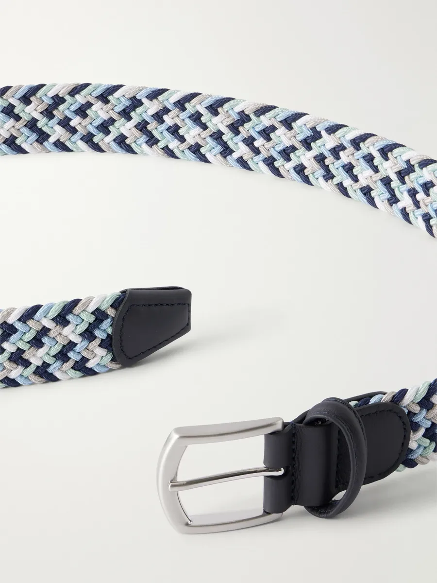 Anderson's 4cm Leather-Trimmed Braided Belt - Men | Thumbnail 3 Anderson's 4cm Leather-Trimmed Braided Belt - Men | Thumbnail 3