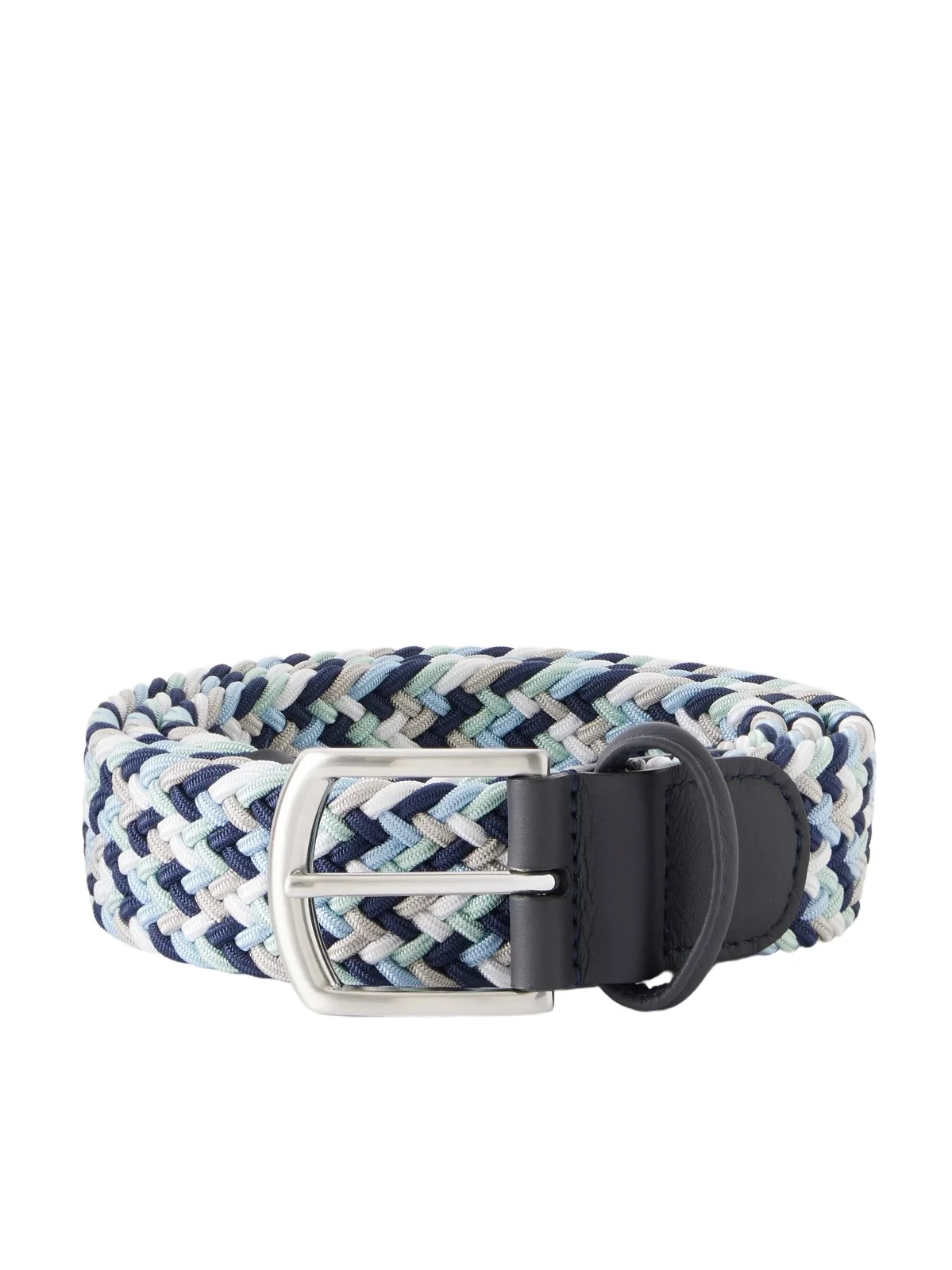Anderson's 4cm Leather-Trimmed Braided Belt - Men