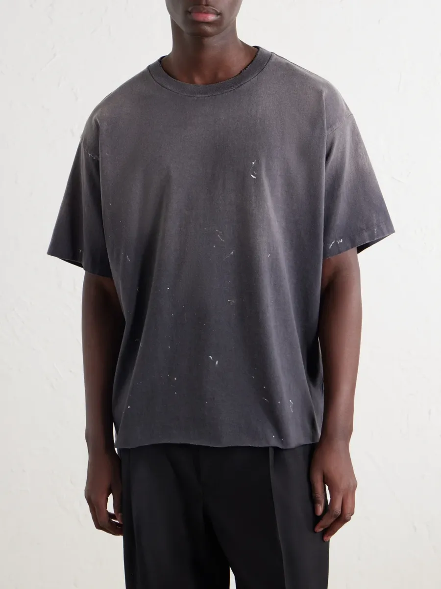 John Elliott Odeon Paint-Splattered Distressed Cotton-Jersey T-Shirt - Men | Thumbnail 3 John Elliott Odeon Paint-Splattered Distressed Cotton-Jersey T-Shirt - Men | Thumbnail 3