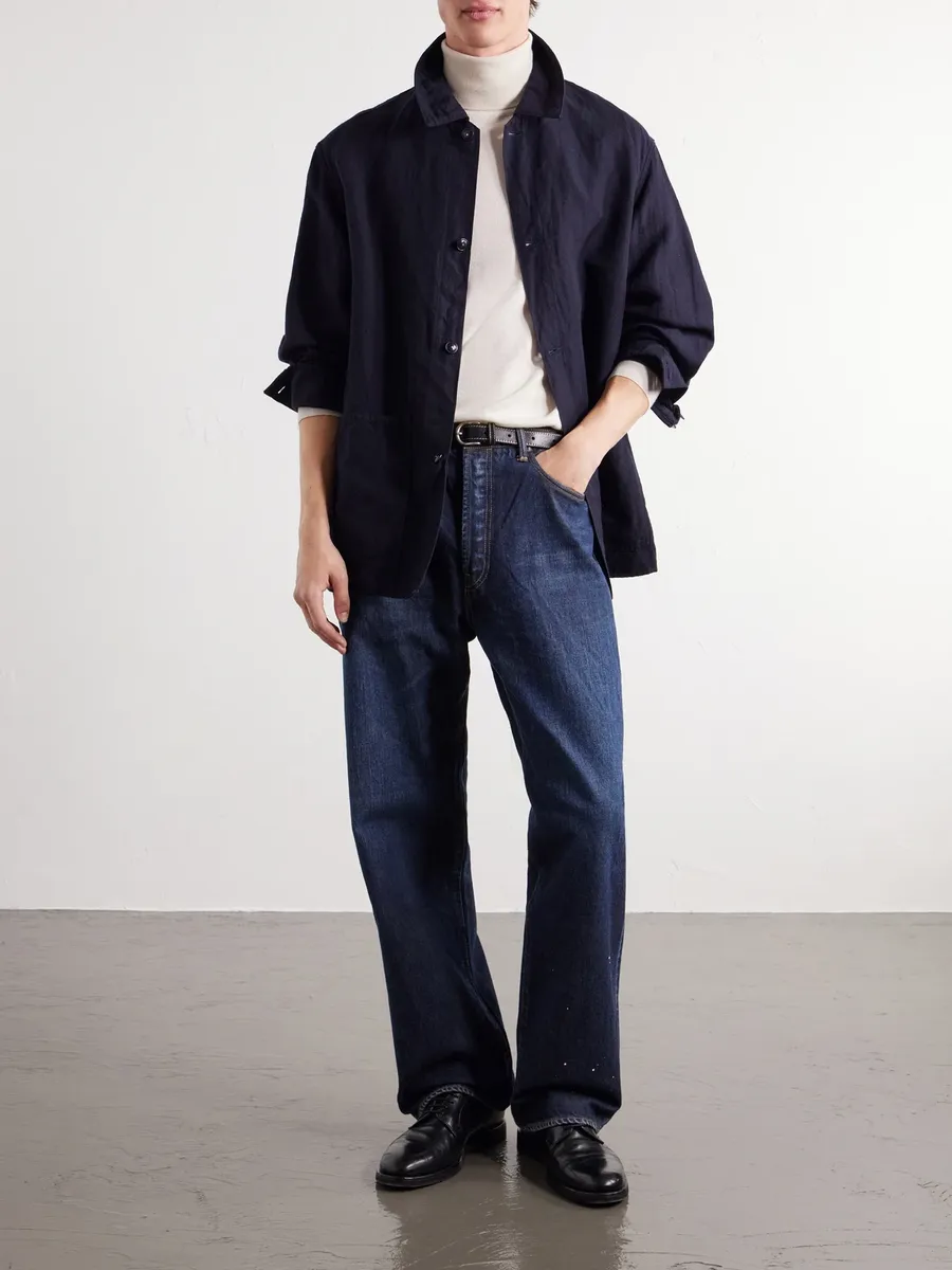 Kaptain Sunshine Cashmere and Linen-Blend Gabardine Overshirt - Men | Thumbnail 2 Kaptain Sunshine Cashmere and Linen-Blend Gabardine Overshirt - Men | Thumbnail 2