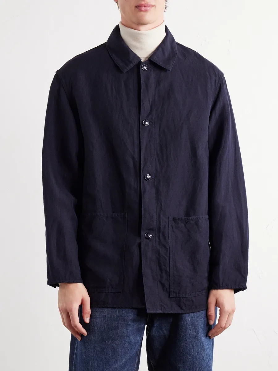Kaptain Sunshine Cashmere and Linen-Blend Gabardine Overshirt - Men | Thumbnail 3 Kaptain Sunshine Cashmere and Linen-Blend Gabardine Overshirt - Men | Thumbnail 3