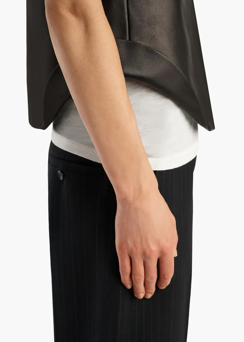Khaite Vyn Gilet In Black Leather | Thumbnail 6 Khaite Vyn Gilet In Black Leather | Thumbnail 6