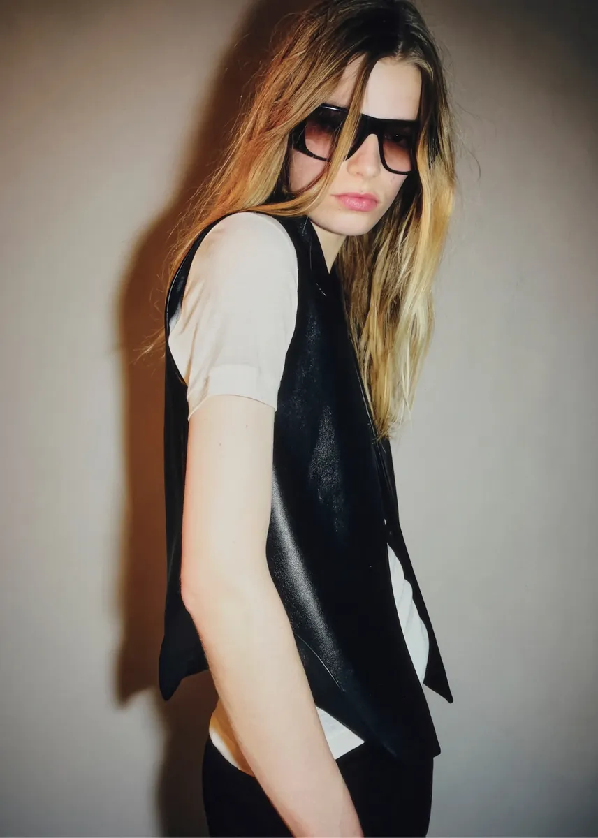 Khaite Vyn Gilet In Black Leather | Thumbnail 8 Khaite Vyn Gilet In Black Leather | Thumbnail 8