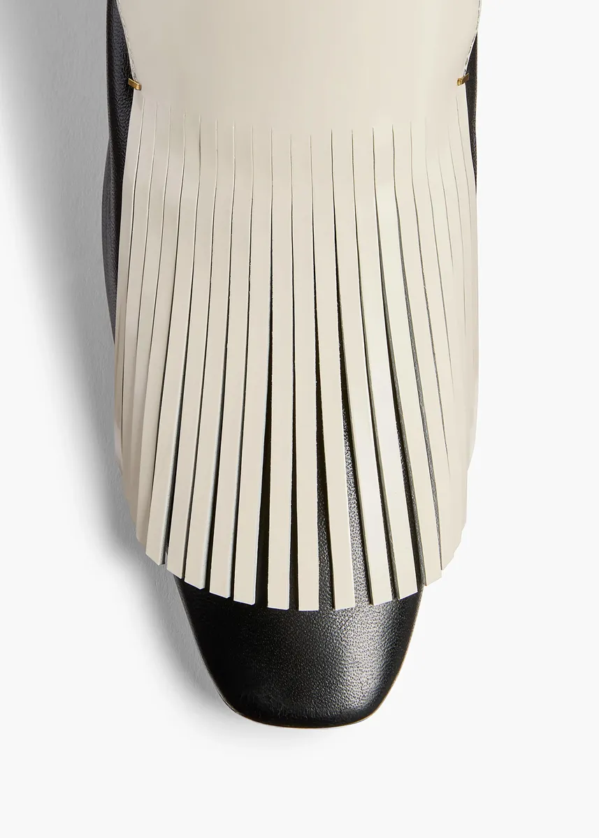 Khaite Anouk Fringe Loafer In Black And White | Thumbnail 3 Khaite Anouk Fringe Loafer In Black And White | Thumbnail 3