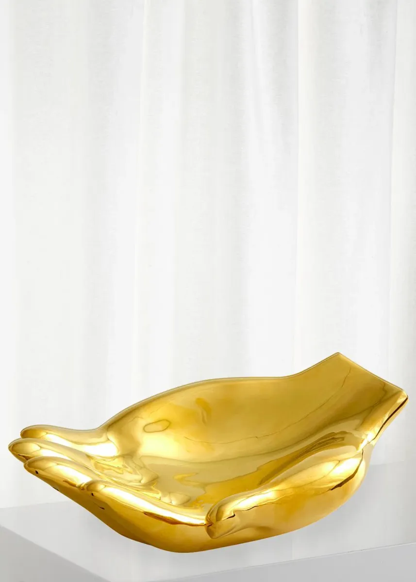 Jonathan Adler Brass Hand Bowl | Thumbnail 2