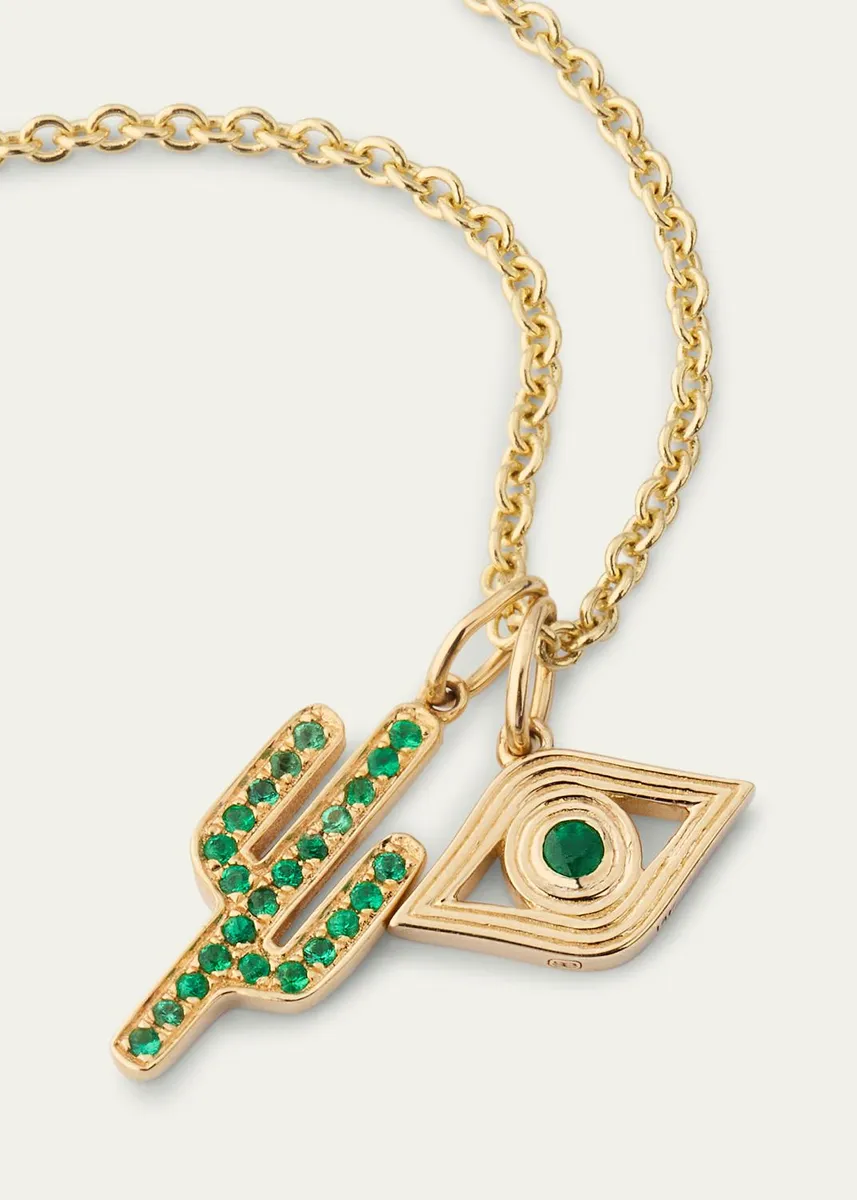Sydney Evan 14K Yellow Gold & Emerald Necklace | Thumbnail 3 Sydney Evan 14K Yellow Gold & Emerald Necklace | Thumbnail 3