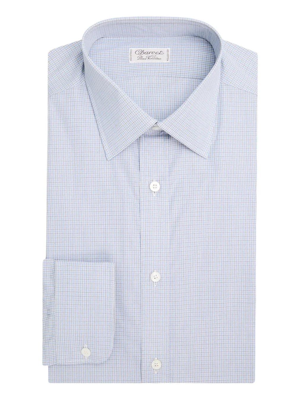 Charvet Men's Micro-Check Cotton Dress Shirt