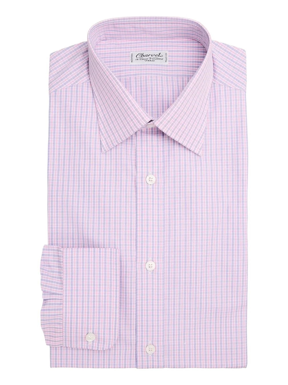 Charvet Men's Cotton Micro-Check Dress Shirt