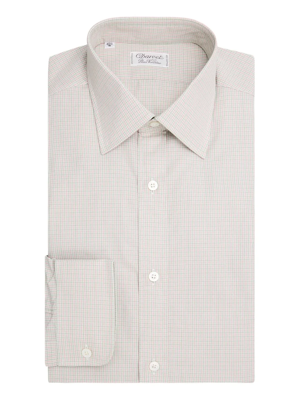 Charvet Men's Micro-Check Cotton Dress Shirt