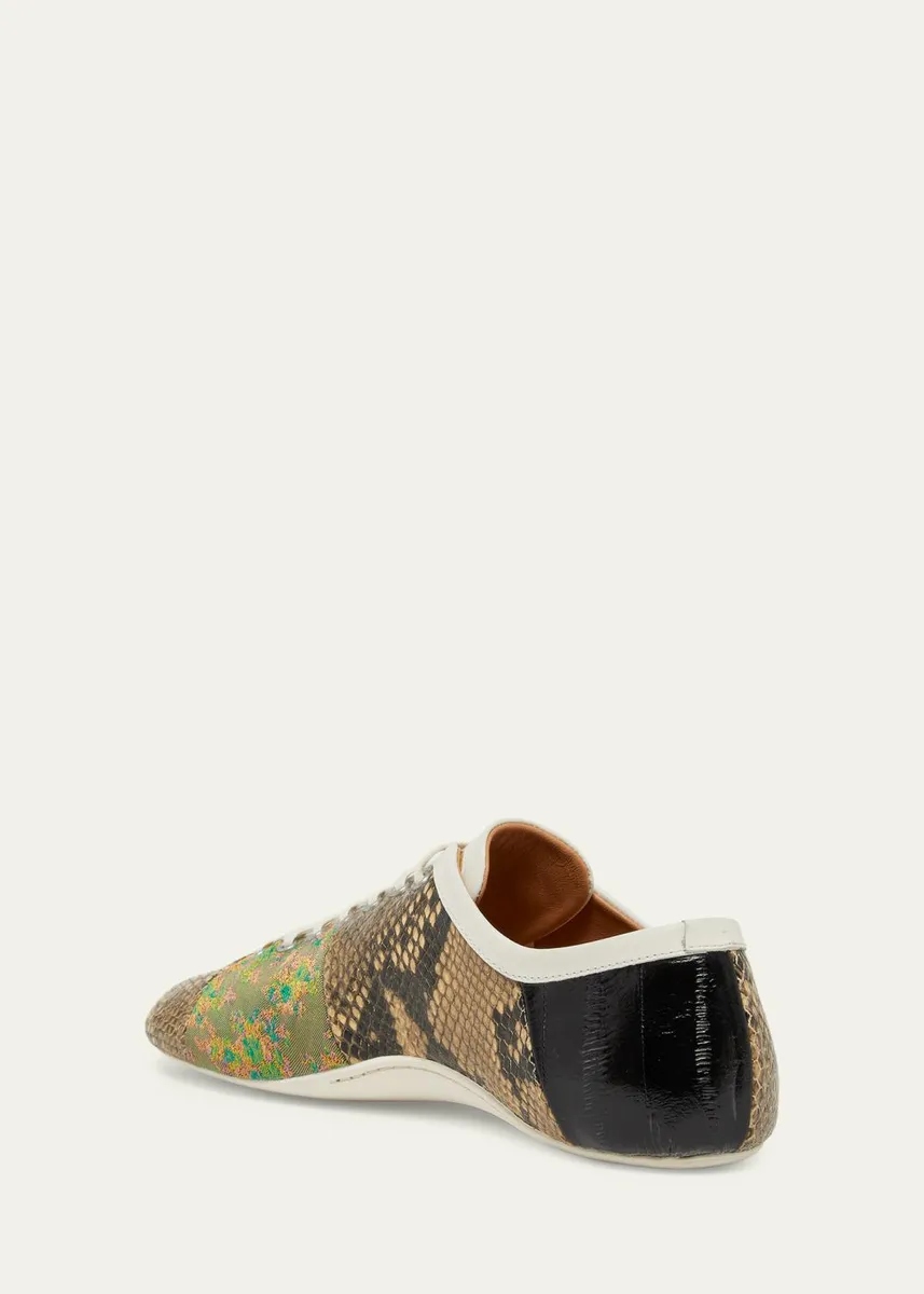 Dries Van Noten Men's Natta Multi-Patch Low-Top Sneakers | Thumbnail 4