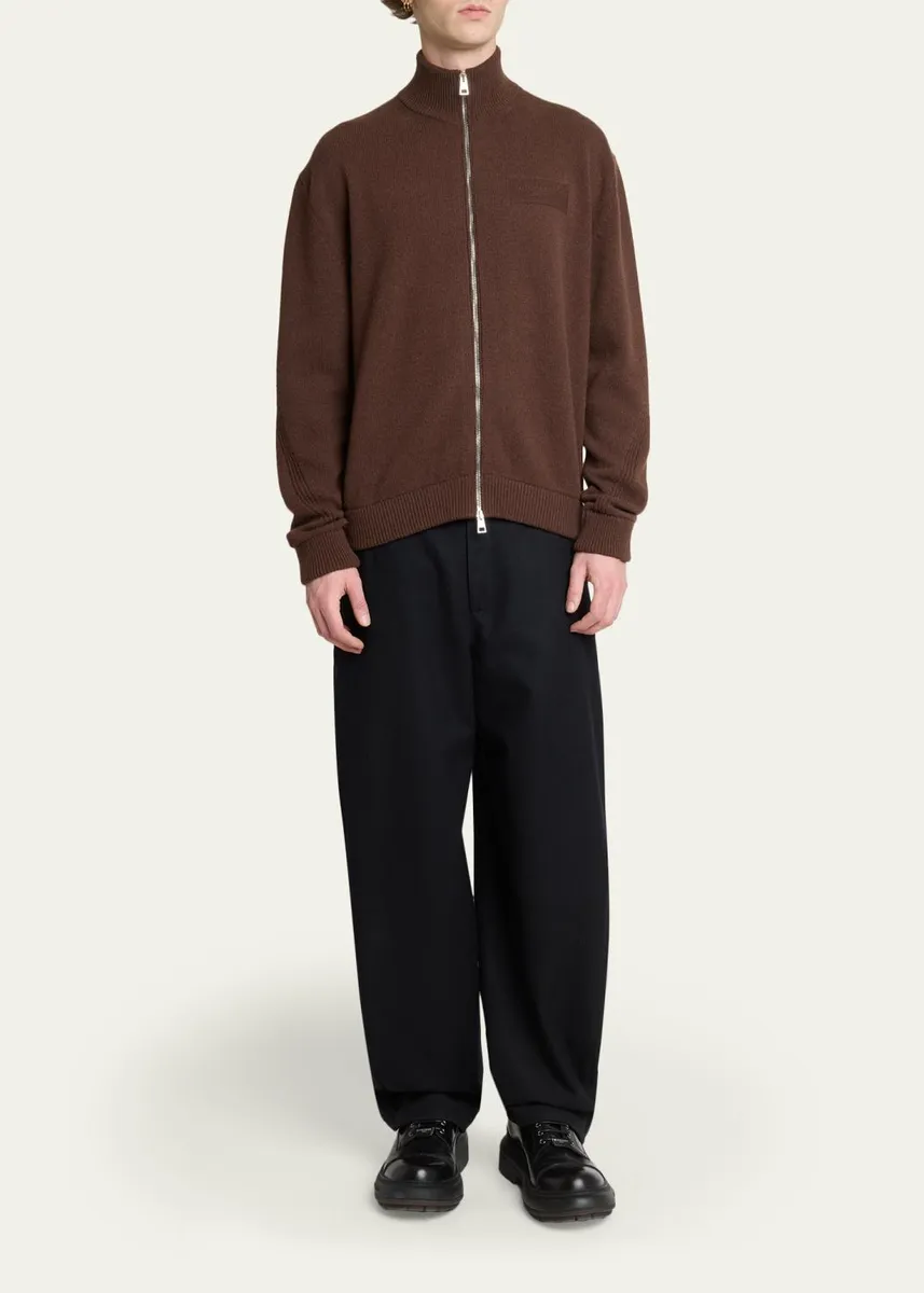 Givenchy Men's Couture Seam Wool-Cashmere Knit Blouson | Thumbnail 2